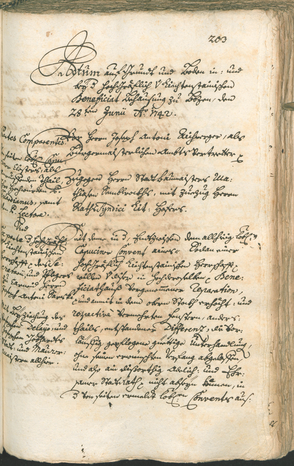 Archivio Storico della Città di Bolzano - BOhisto protocollo consiliare 1741/44 