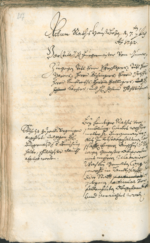 Archivio Storico della Città di Bolzano - BOhisto protocollo consiliare 1741/44 