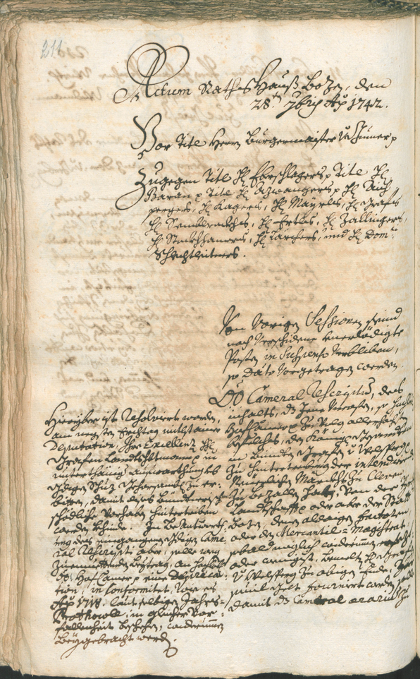 Civic Archives of Bozen-Bolzano - BOhisto Ratsprotokoll 1741/44 