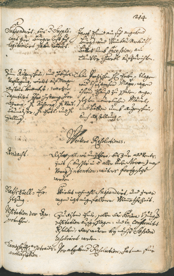 Stadtarchiv Bozen - BOhisto Ratsprotokoll 1741/44 