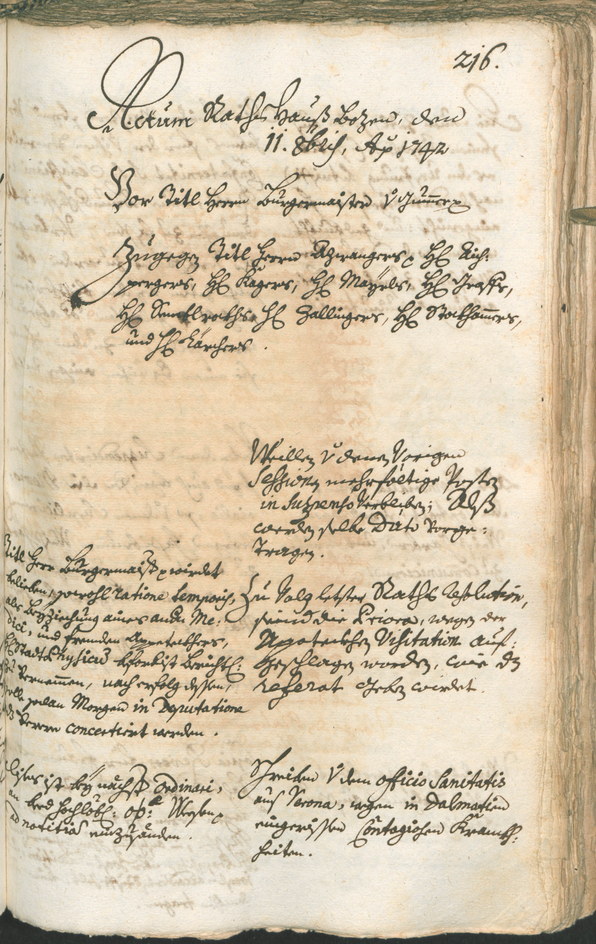 Archivio Storico della Città di Bolzano - BOhisto protocollo consiliare 1741/44 