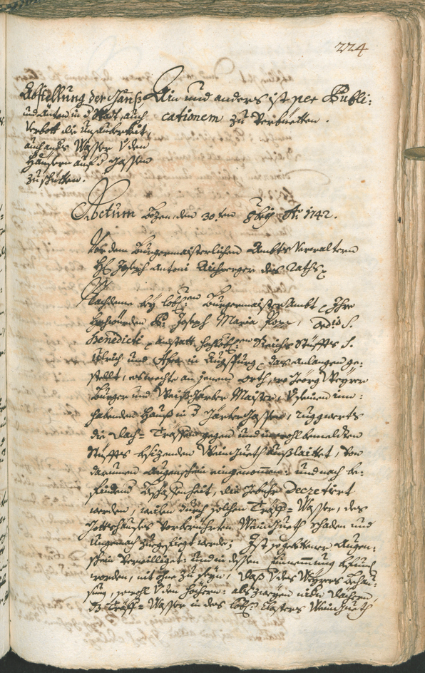 Archivio Storico della Città di Bolzano - BOhisto protocollo consiliare 1741/44 