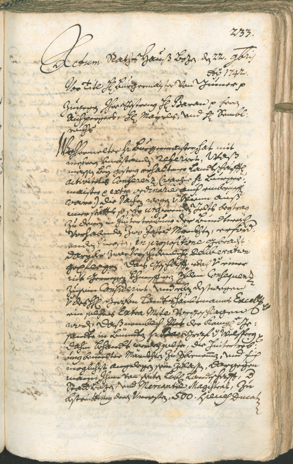 Archivio Storico della Città di Bolzano - BOhisto protocollo consiliare 1741/44 