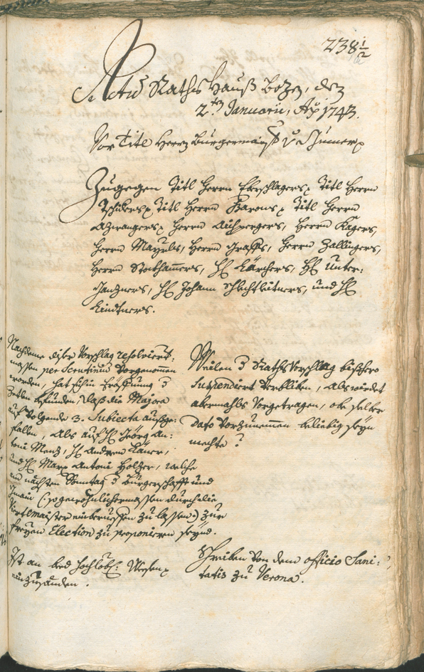 Archivio Storico della Città di Bolzano - BOhisto protocollo consiliare 1741/44 