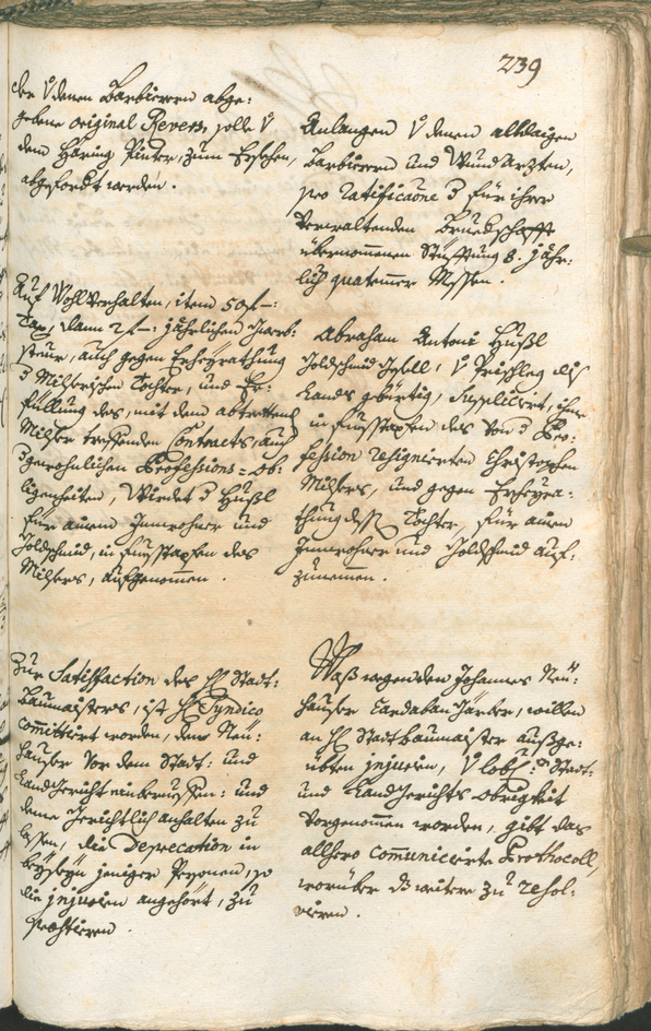 Stadtarchiv Bozen - BOhisto Ratsprotokoll 1741/44 