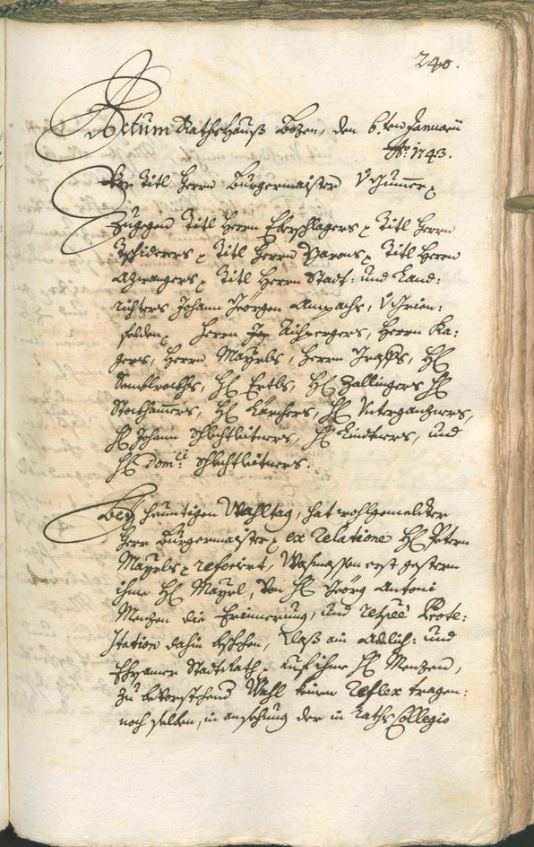 Archivio Storico della Città di Bolzano - BOhisto protocollo consiliare 1741/44 