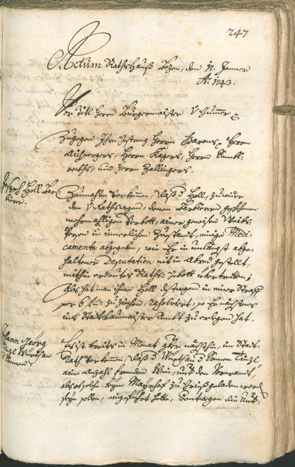 Civic Archives of Bozen-Bolzano - BOhisto Ratsprotokoll 1741/44 