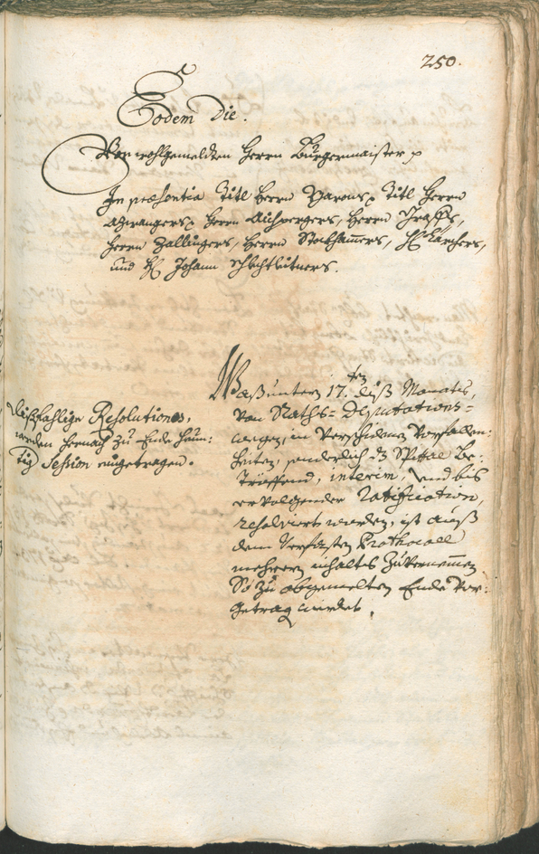 Stadtarchiv Bozen - BOhisto Ratsprotokoll 1741/44 