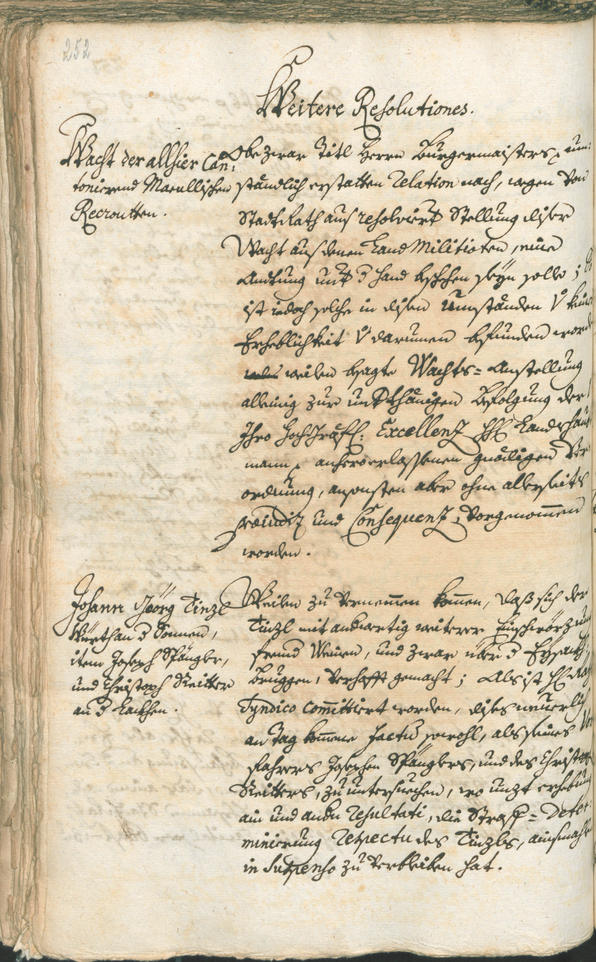 Stadtarchiv Bozen - BOhisto Ratsprotokoll 1741/44 