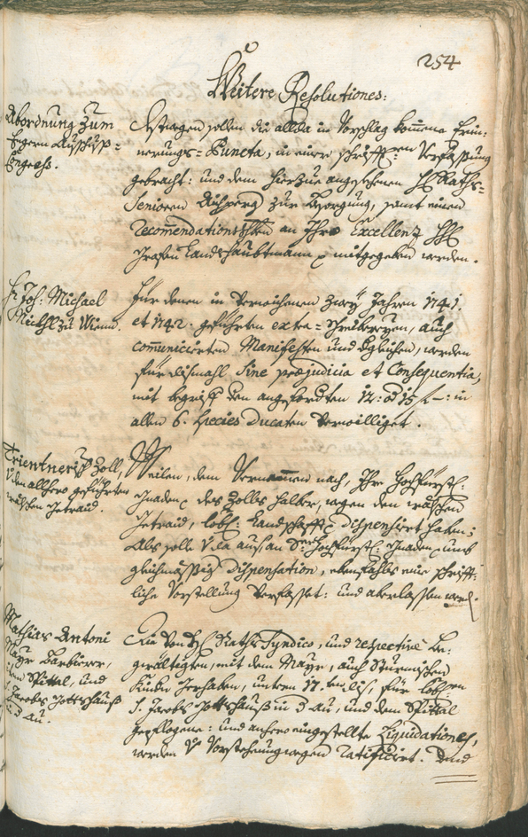 Civic Archives of Bozen-Bolzano - BOhisto Ratsprotokoll 1741/44 