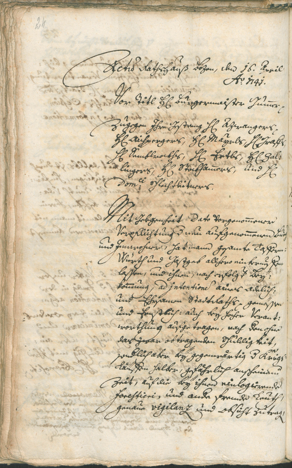 Archivio Storico della Città di Bolzano - BOhisto protocollo consiliare 1741/44 