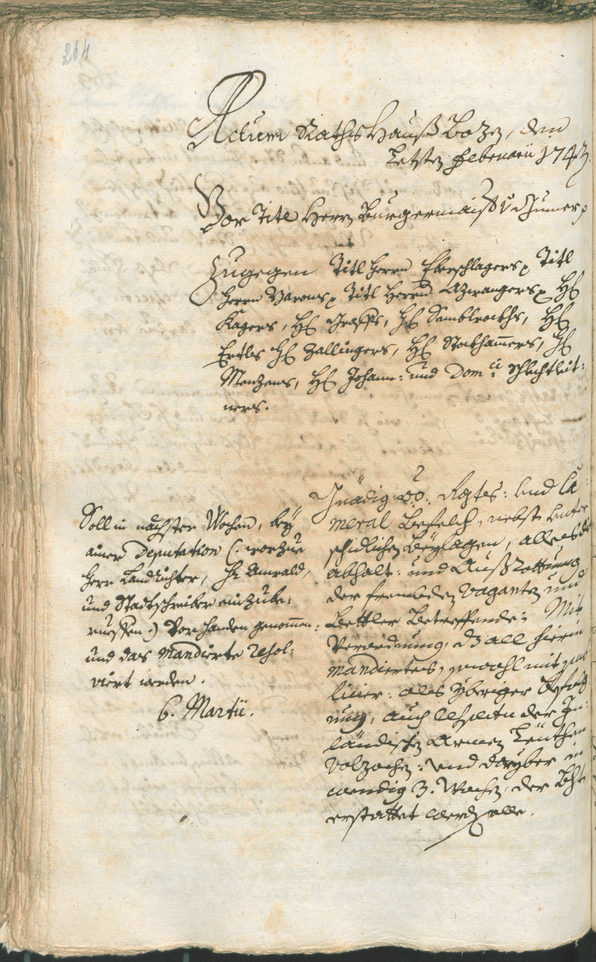 Archivio Storico della Città di Bolzano - BOhisto protocollo consiliare 1741/44 