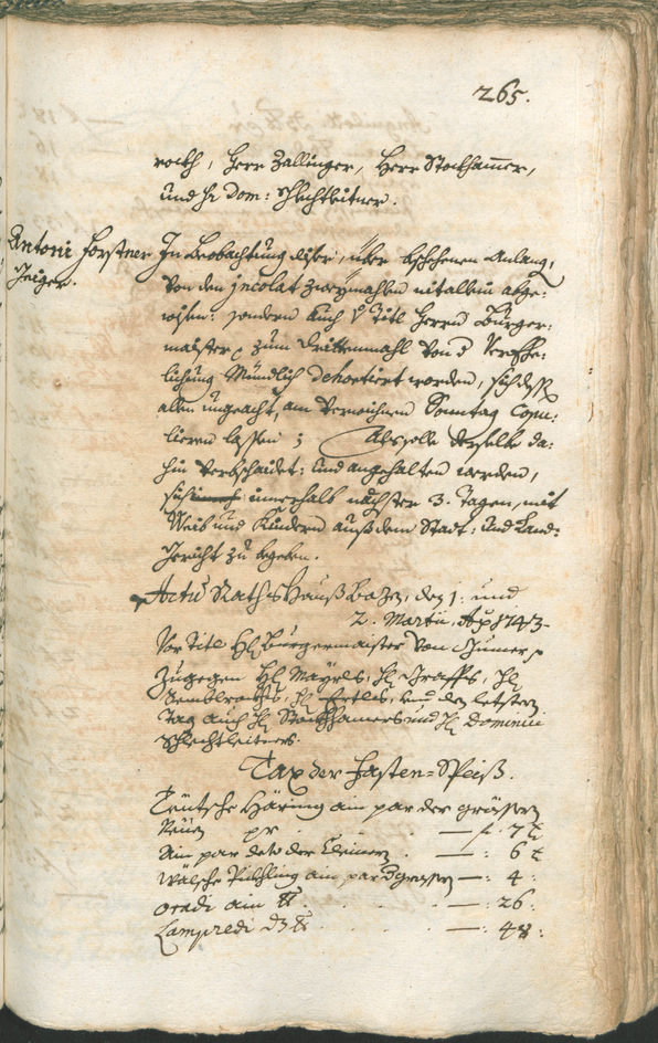 Stadtarchiv Bozen - BOhisto Ratsprotokoll 1741/44 