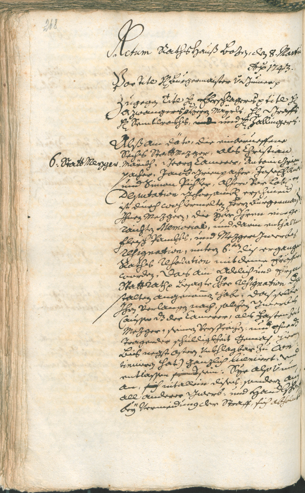 Archivio Storico della Città di Bolzano - BOhisto protocollo consiliare 1741/44 