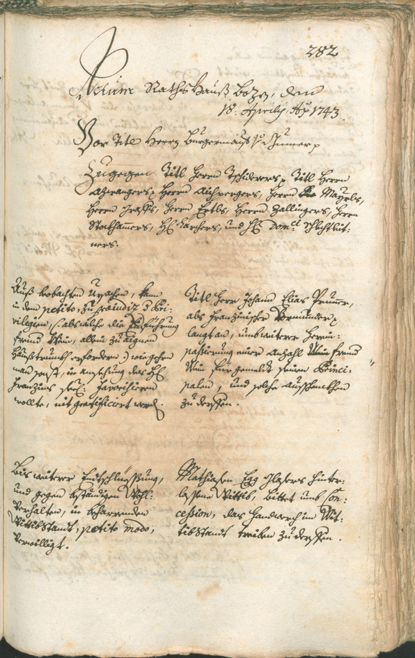 Civic Archives of Bozen-Bolzano - BOhisto Ratsprotokoll 1741/44 