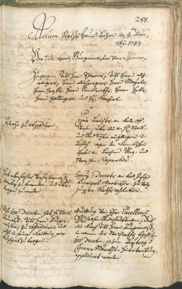 Civic Archives of Bozen-Bolzano - BOhisto Ratsprotokoll 1741/44 