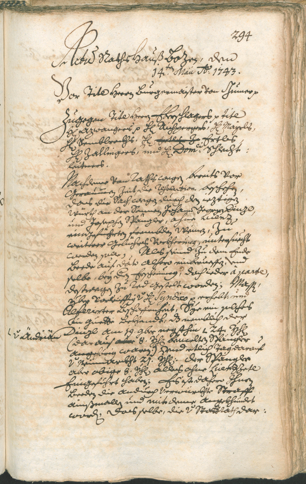 Archivio Storico della Città di Bolzano - BOhisto protocollo consiliare 1741/44 