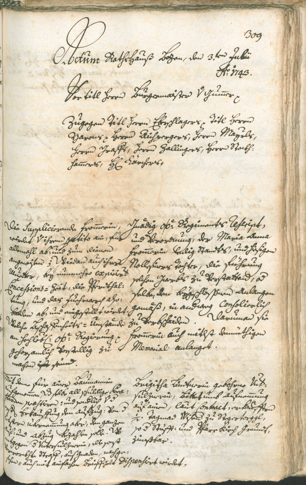 Archivio Storico della Città di Bolzano - BOhisto protocollo consiliare 1741/44 