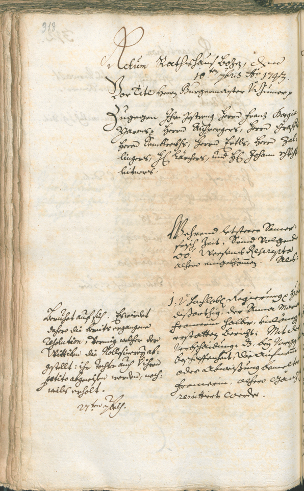 Civic Archives of Bozen-Bolzano - BOhisto Ratsprotokoll 1741/44 