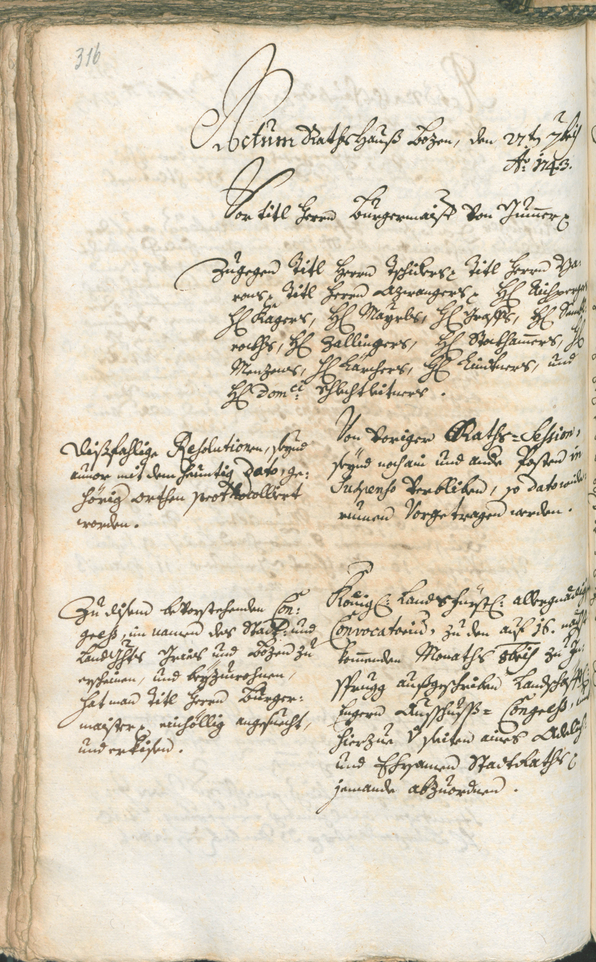 Archivio Storico della Città di Bolzano - BOhisto protocollo consiliare 1741/44 