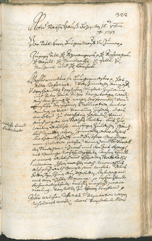 Archivio Storico della Città di Bolzano - BOhisto protocollo consiliare 1741/44 