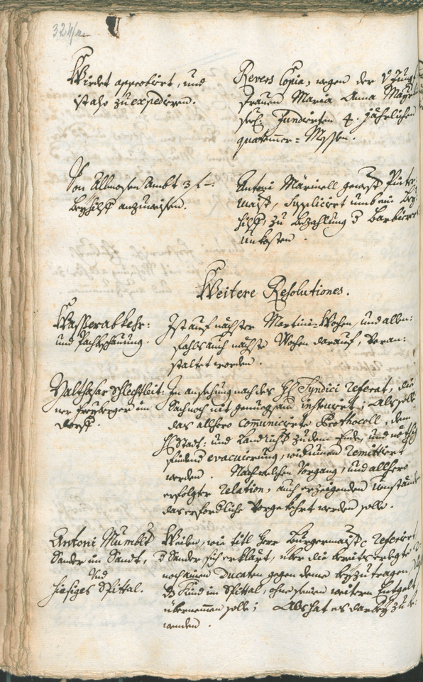 Stadtarchiv Bozen - BOhisto Ratsprotokoll 1741/44 