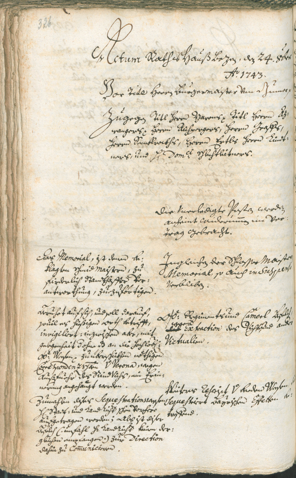 Civic Archives of Bozen-Bolzano - BOhisto Ratsprotokoll 1741/44 