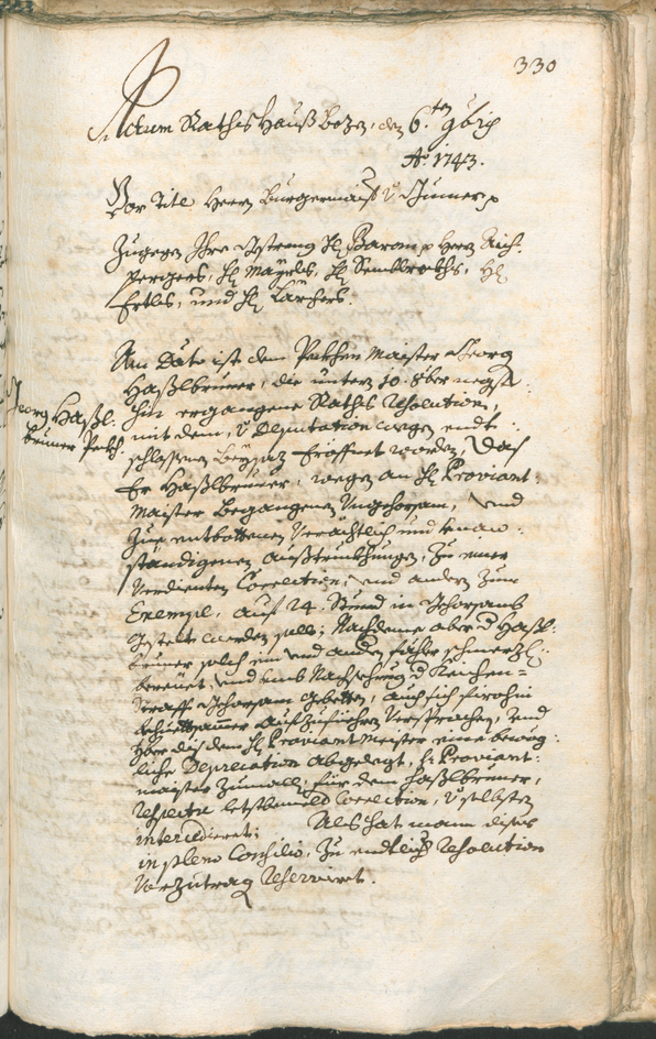 Archivio Storico della Città di Bolzano - BOhisto protocollo consiliare 1741/44 