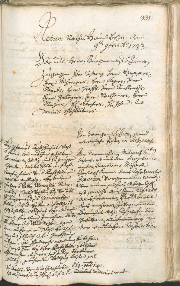 Civic Archives of Bozen-Bolzano - BOhisto Ratsprotokoll 1741/44 