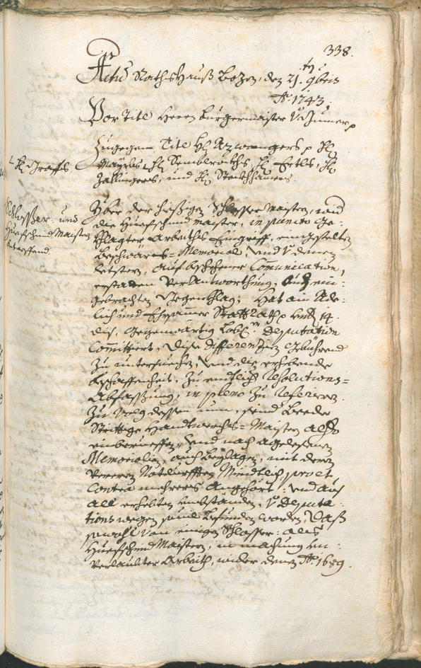 Civic Archives of Bozen-Bolzano - BOhisto Ratsprotokoll 1741/44 