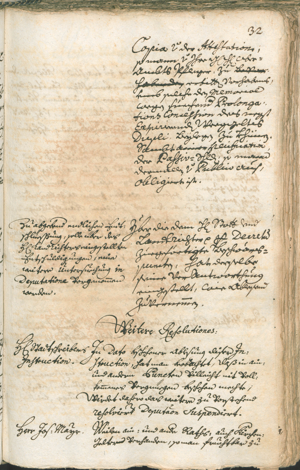 Stadtarchiv Bozen - BOhisto Ratsprotokoll 1741/44 