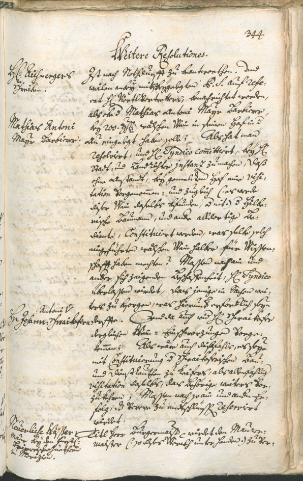 Archivio Storico della Città di Bolzano - BOhisto protocollo consiliare 1741/44 