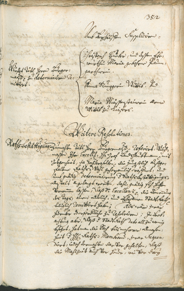 Stadtarchiv Bozen - BOhisto Ratsprotokoll 1741/44 