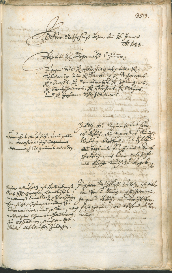 Civic Archives of Bozen-Bolzano - BOhisto Ratsprotokoll 1741/44 