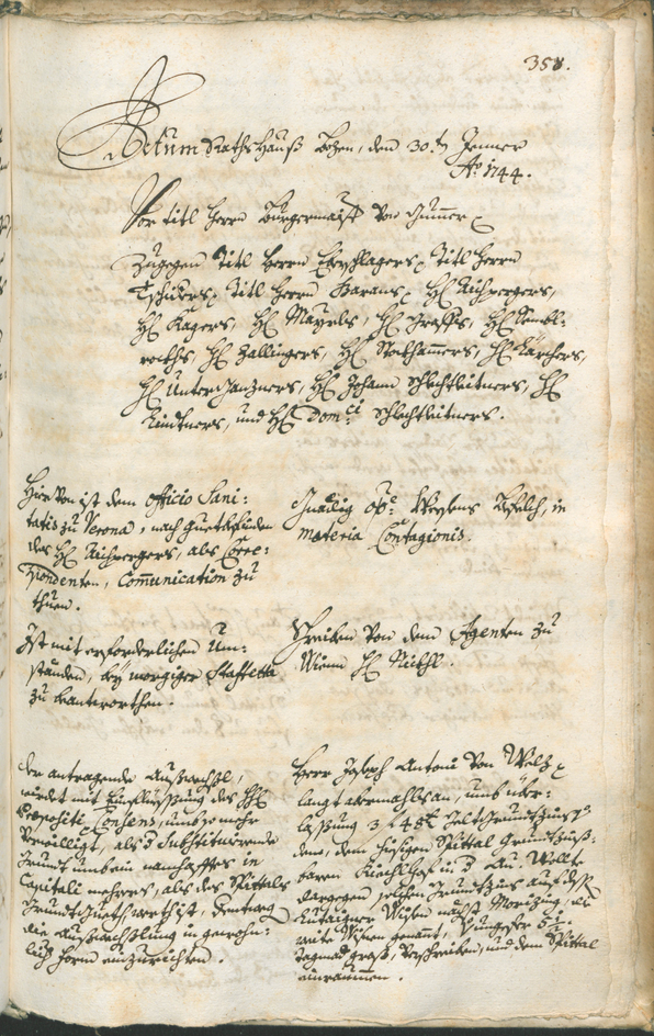 Archivio Storico della Città di Bolzano - BOhisto protocollo consiliare 1741/44 