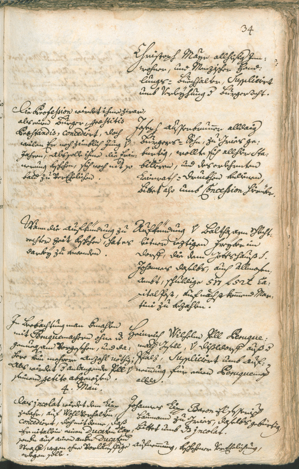 Stadtarchiv Bozen - BOhisto Ratsprotokoll 1741/44 