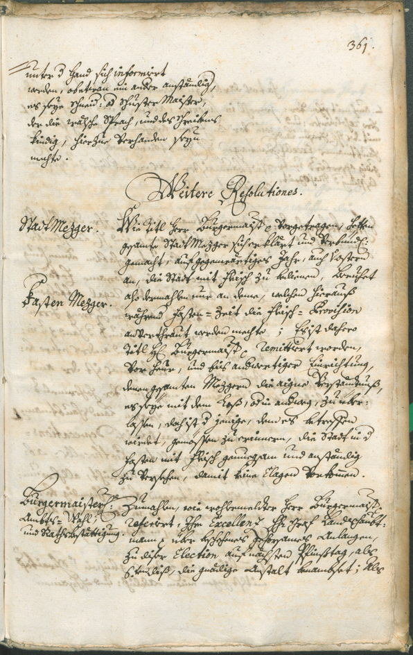 Stadtarchiv Bozen - BOhisto Ratsprotokoll 1741/44 