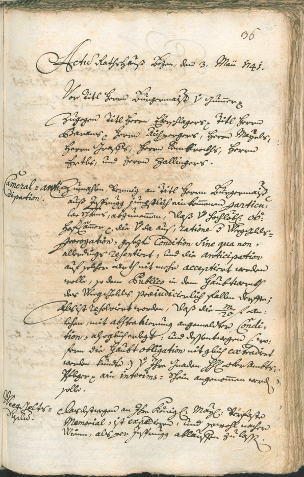 Civic Archives of Bozen-Bolzano - BOhisto Ratsprotokoll 1741/44 