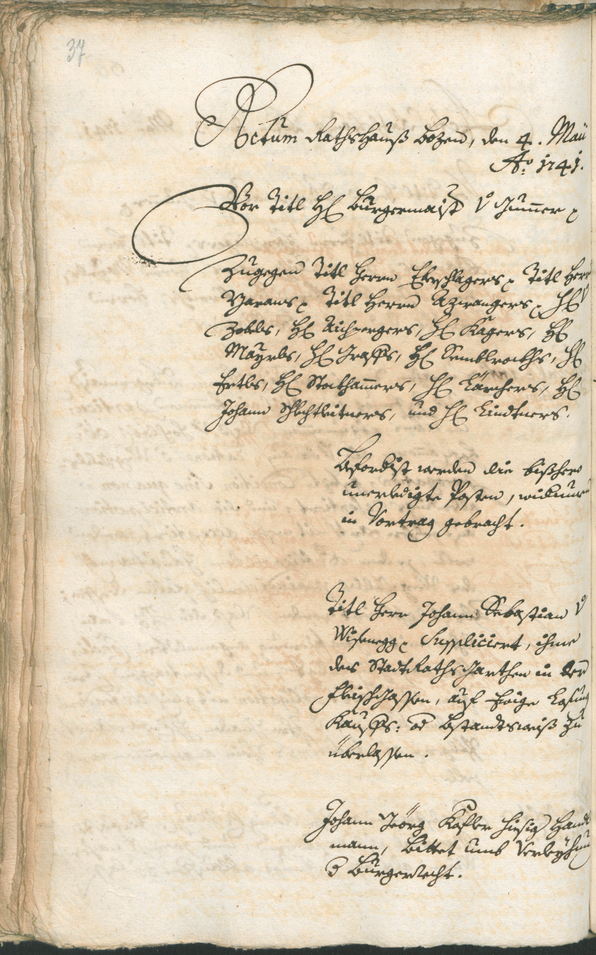 Civic Archives of Bozen-Bolzano - BOhisto Ratsprotokoll 1741/44 