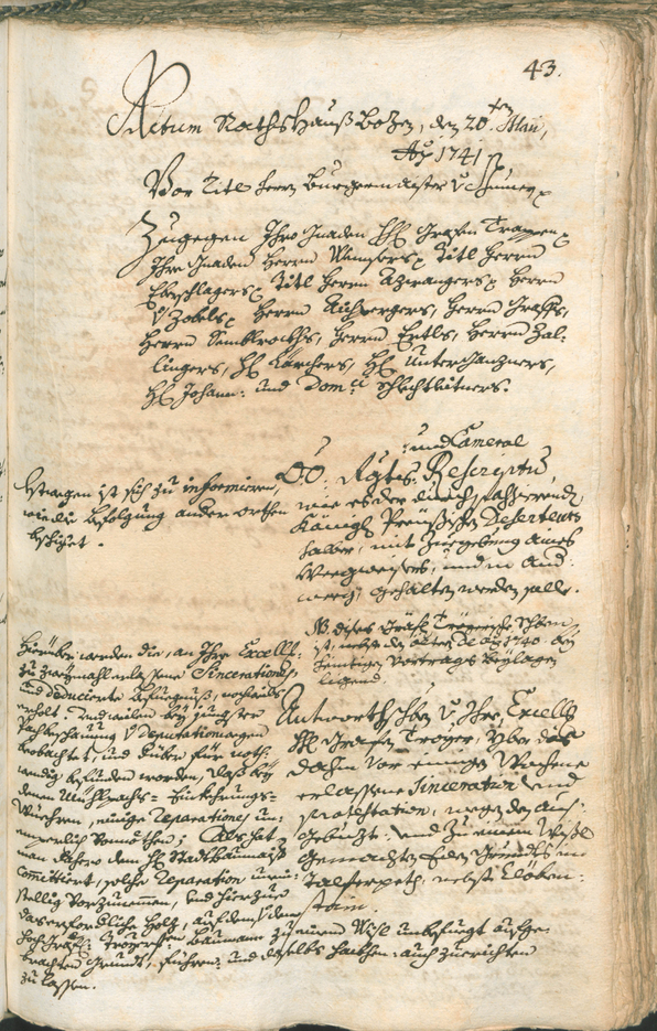 Archivio Storico della Città di Bolzano - BOhisto protocollo consiliare 1741/44 