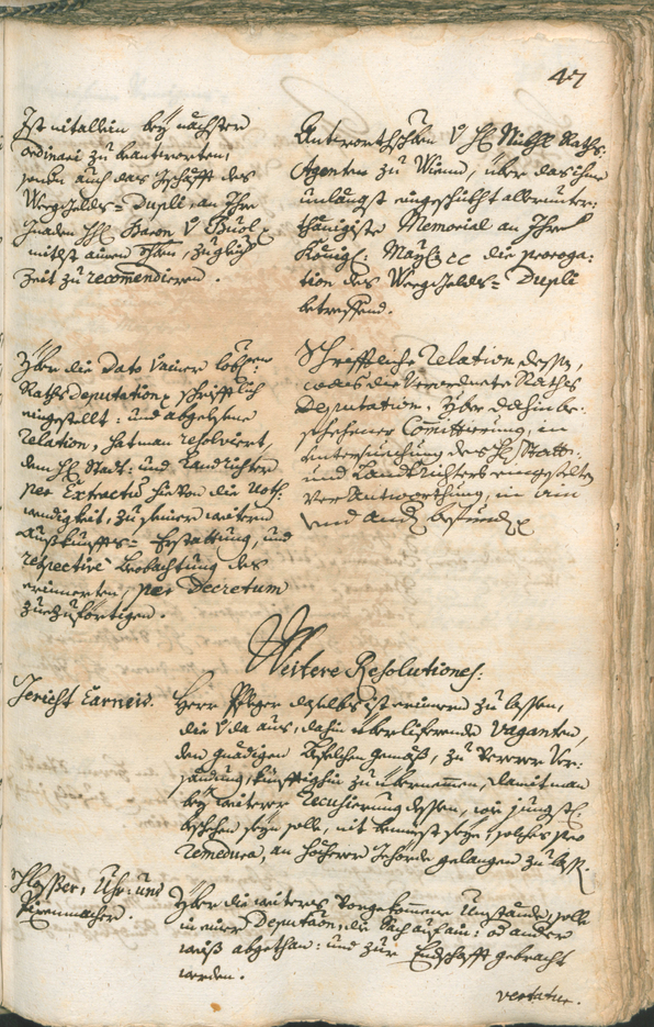 Stadtarchiv Bozen - BOhisto Ratsprotokoll 1741/44 