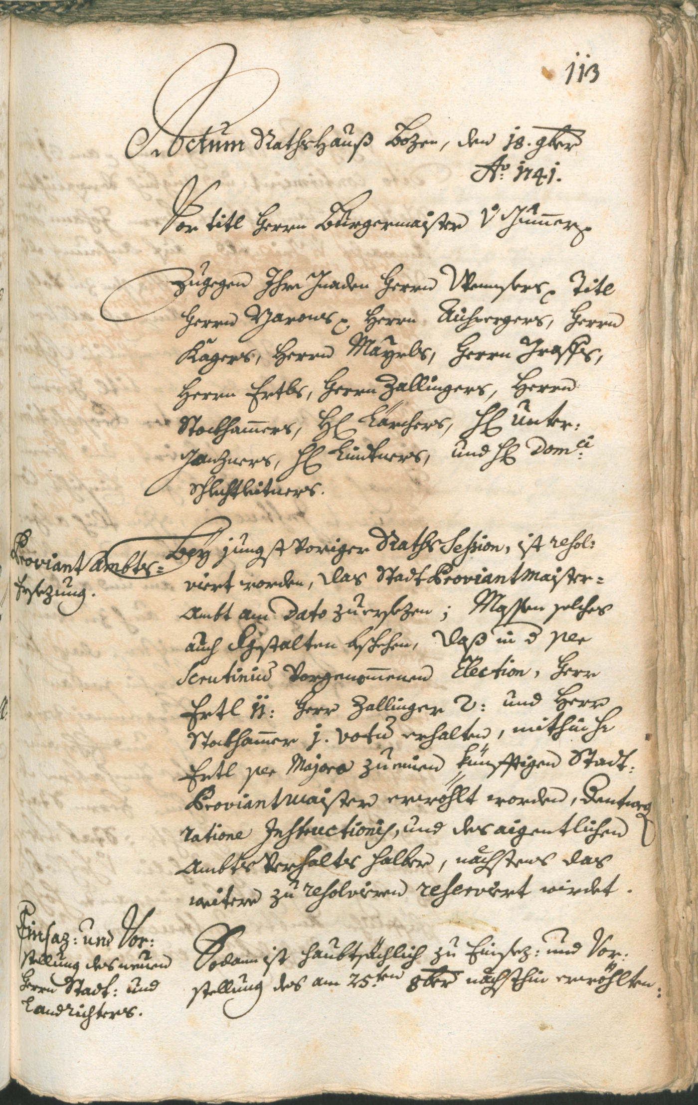 Civic Archives of Bozen-Bolzano - BOhisto Ratsprotokoll 1741/44 