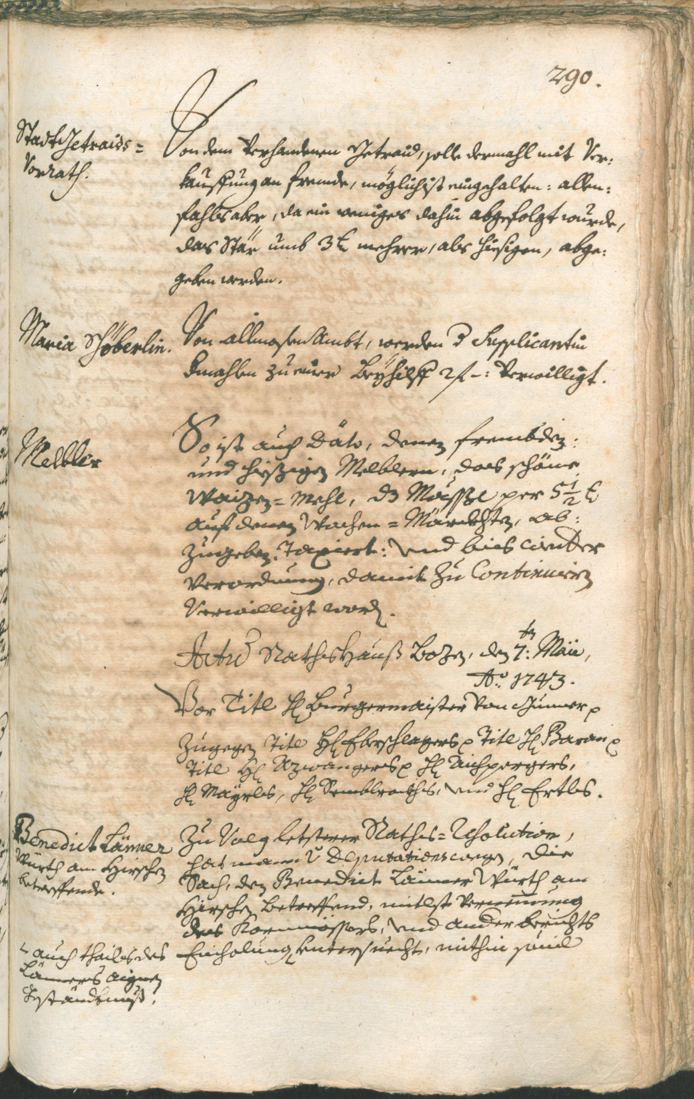 Civic Archives of Bozen-Bolzano - BOhisto Ratsprotokoll 1741/44 