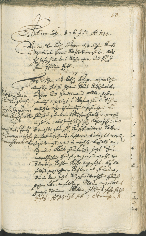 Civic Archives of Bozen-Bolzano - BOhisto Ratsprotokoll 1744/47 