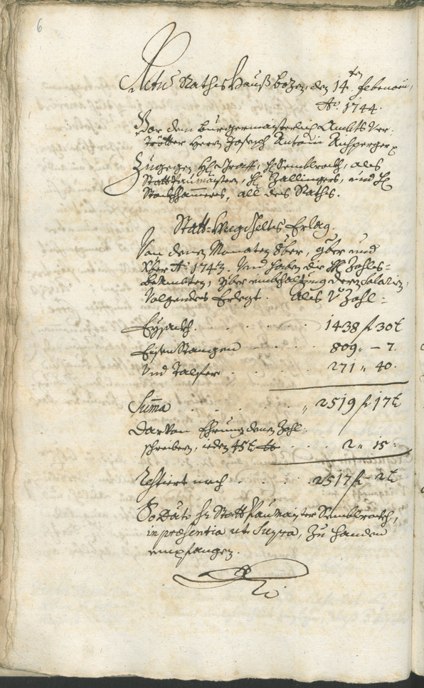 Civic Archives of Bozen-Bolzano - BOhisto Ratsprotokoll 1744/47 