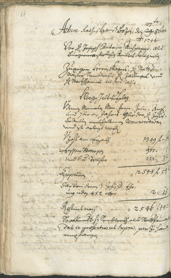 Archivio Storico della Città di Bolzano - BOhisto protocollo consiliare 1744/47 