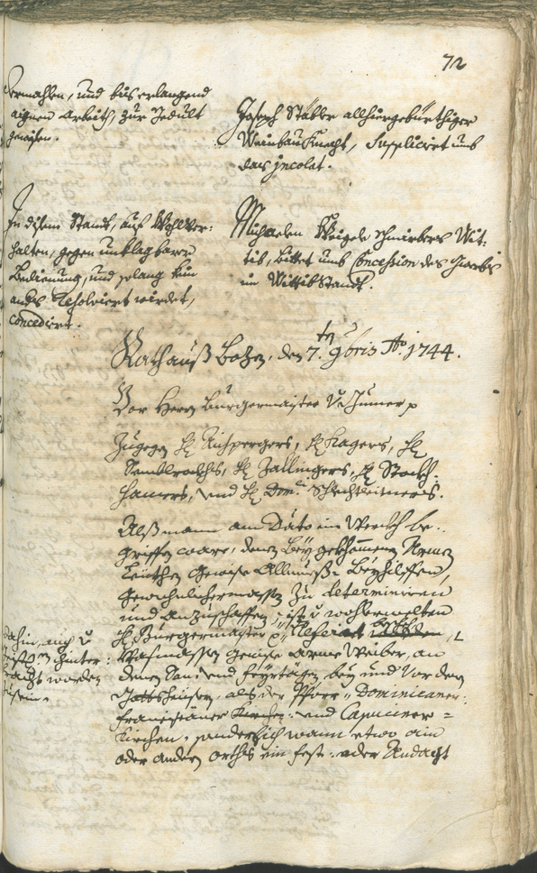 Archivio Storico della Città di Bolzano - BOhisto protocollo consiliare 1744/47 