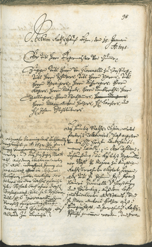 Archivio Storico della Città di Bolzano - BOhisto protocollo consiliare 1744/47 