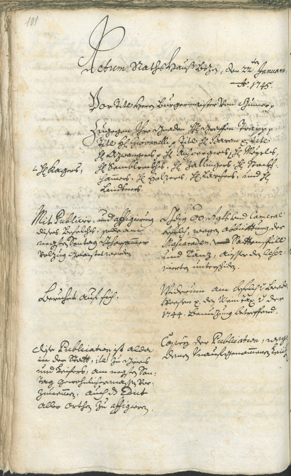 Archivio Storico della Città di Bolzano - BOhisto protocollo consiliare 1744/47 