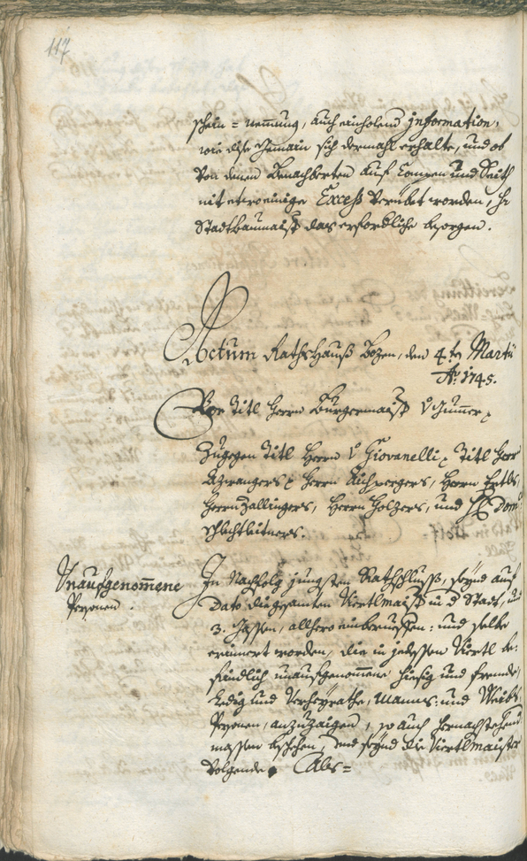 Civic Archives of Bozen-Bolzano - BOhisto Ratsprotokoll 1744/47 